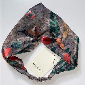 Gucci Tian Silk Hummingbirds Bees Headband